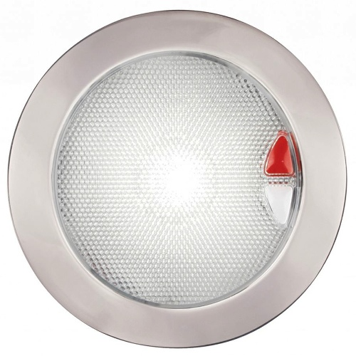 Euroled 150 Flush Touch Red/White Stainless Bezel