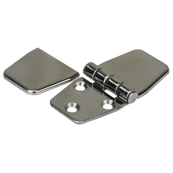 Strap Stamped/Cover Stainless Steel Hinge - 76mm(L) x 37mm(W) - 6 Holes