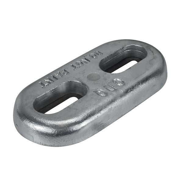Zinc Oval Block Anode Bolt-on - Slotted 2 Holes
