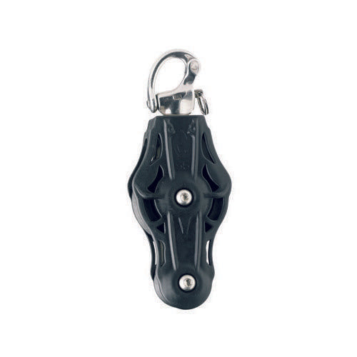 Ball Bearing Fiddle Block Sheave Dia 45mm - Swivel Snap Shackle