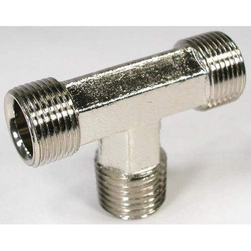 Tee Fitting - Brass - 1/4" NPT to 3/8" tube