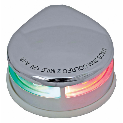 Bi-Colour Navigation LIght - Horizontal Mount - Stainless Steel - 12V