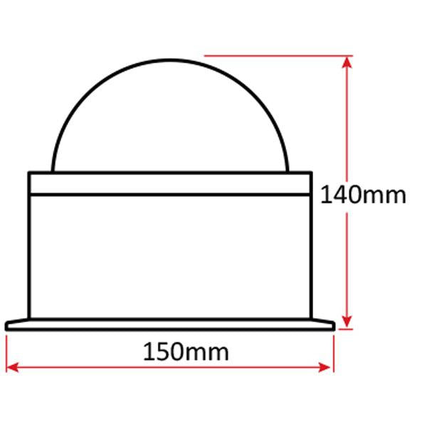 100mm Compass C15 - Horizontal Binnacle Mount - White/Blue