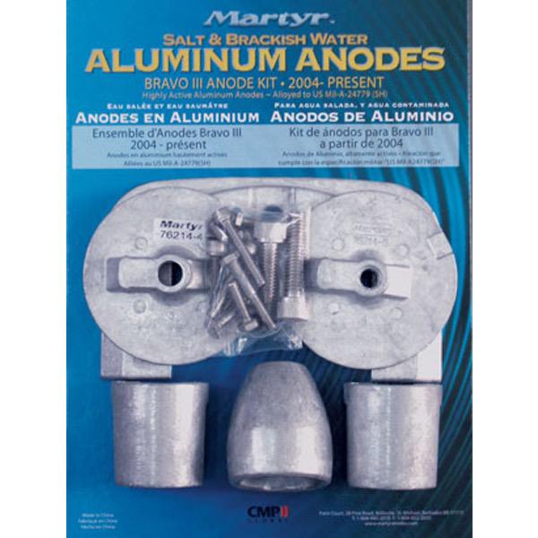 Aluminium Anode Kit - Mercury Bravo 3 (2004 to date) - 1.37kg