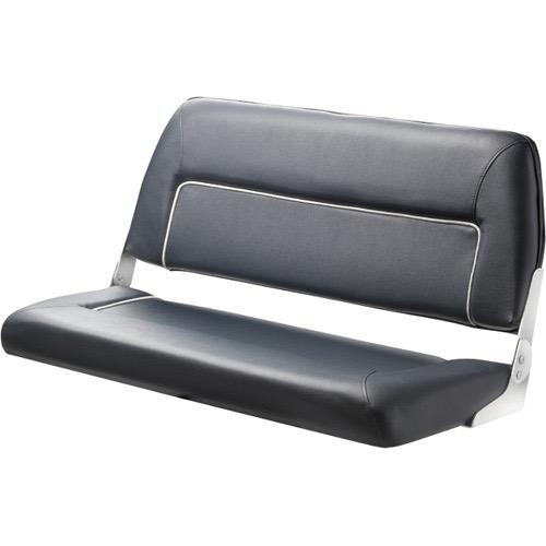 FIRST CLASS Deluxe folding bench seat - Dark blue with white seams