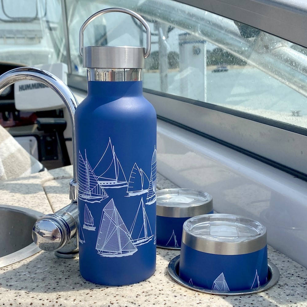 ‘Sail Away’ - 500ml Insulated Hot/Cold Drink Bottle - Double Walled Stainless Steel
