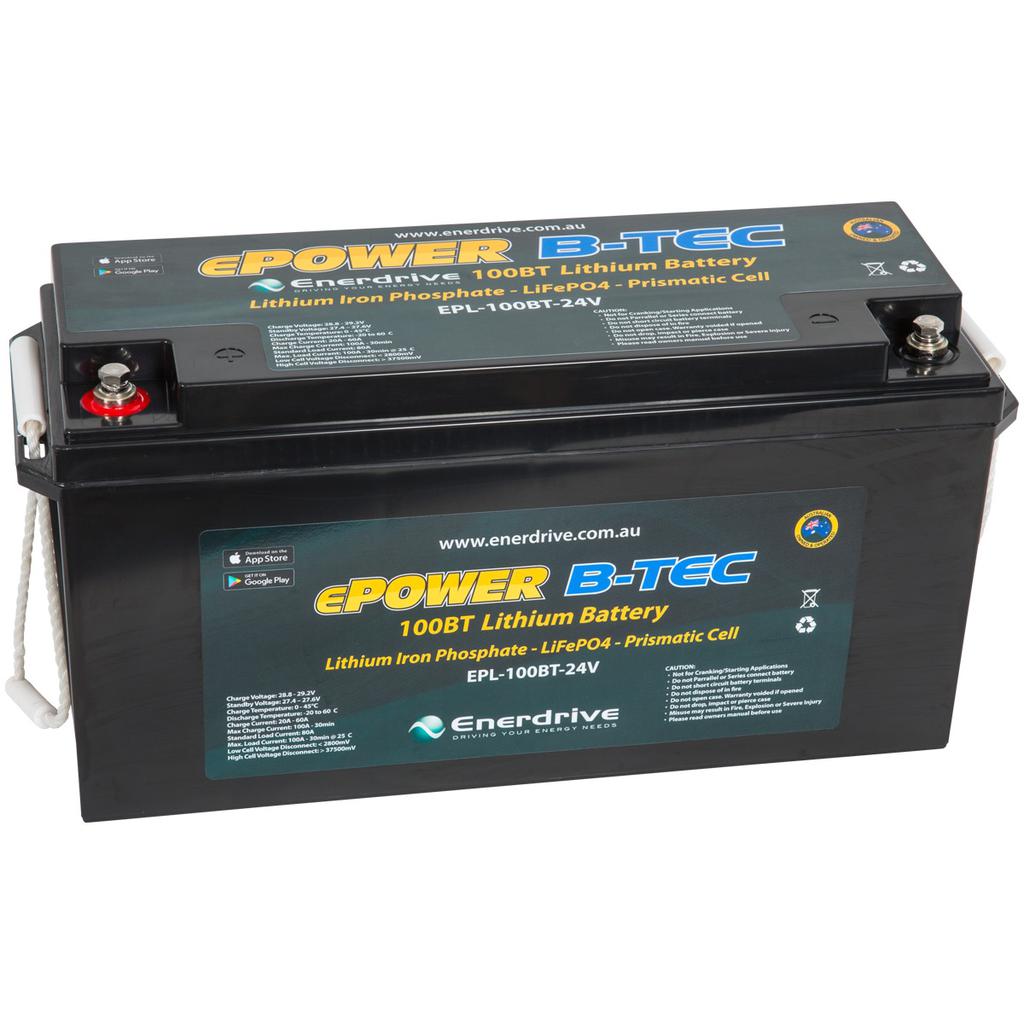ePOWER B-TEC 24V 100Ah Lithium LiFeP04 Battery