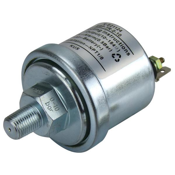 6-24V Pressure Sender - 10-184 Ohms - 0-10 Bar 0.5 Switch - 1/8"NPT