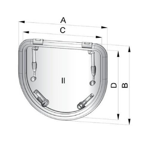 Altus Ventilation Hatch - No. of Handles: 2 - Model 2 - Cut-out Dim: 417 x 252mm