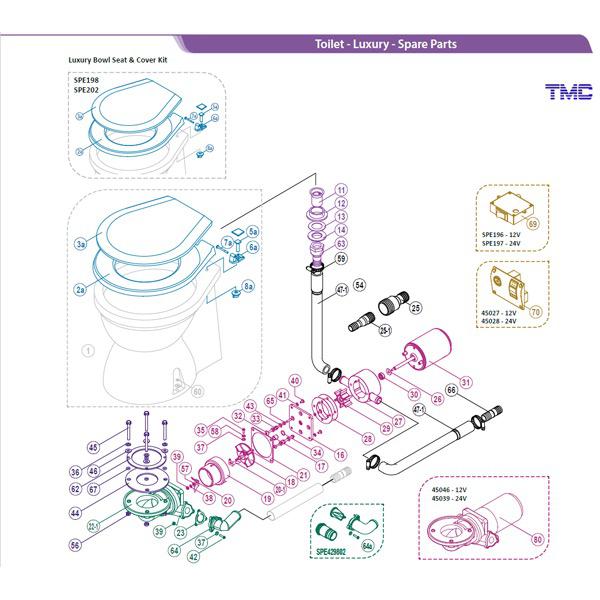 24V Toilet Motor Only