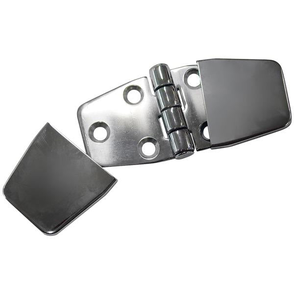 Strap Stamped/Cover Stainless Steel Hinge - 76mm(L) x 37mm(W) - 6 Holes