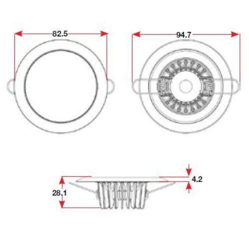 Round Mirage Down Light 10-30V