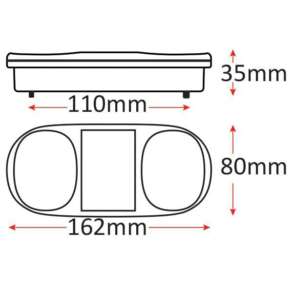 10-30V LED Trailer Light - 162mm