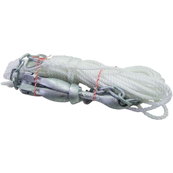 Galvanised Folding Grapnel Anchor Kit