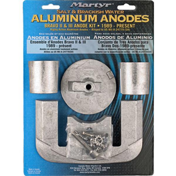 Aluminium Anode Kit - Mercury Bravo 2 (1989 to date) & Bravo 3 (1889-2003) - 1.05kg