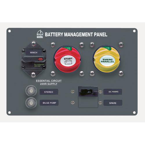 Battery Management Panel - Type Four Single Engine Two Battery Bank