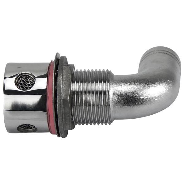 25mm S/S Fuel Breather - Round Head - 90 Degree Bend Up