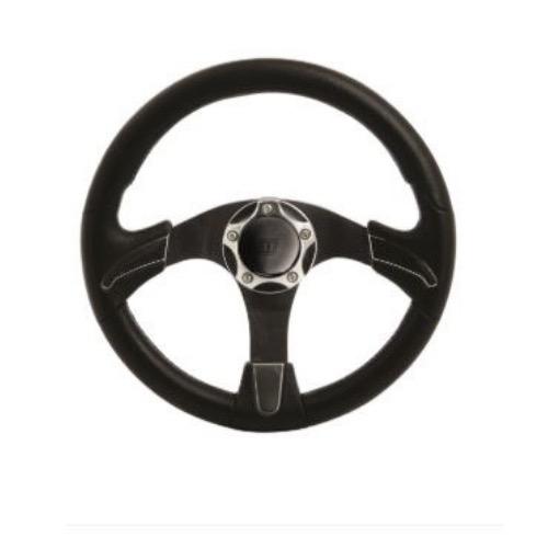 Steering wheel NOCTIS, Black w/ Chrome Inserts - Dia: 350mm