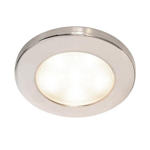 Warm White Euroled 95 Down Light - Polished Stainless Steel Rim
