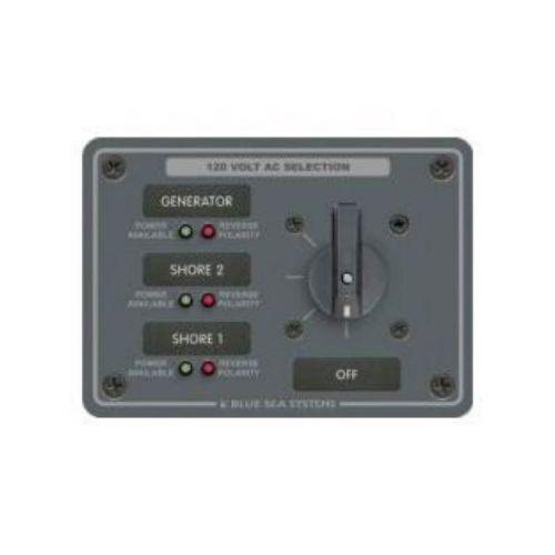 AC Source Selection Panel - Rotary 30amp, 3 Power Source
