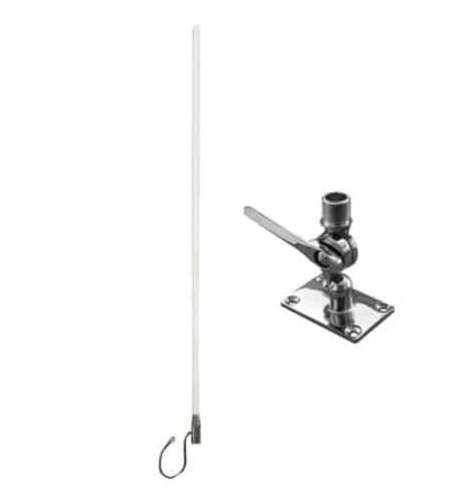 Marine WideBand Omni HG 7 / 10dBi Antenna - No Cable - Suits 3G/4G Routers - Stainles Steel Adjustable Base