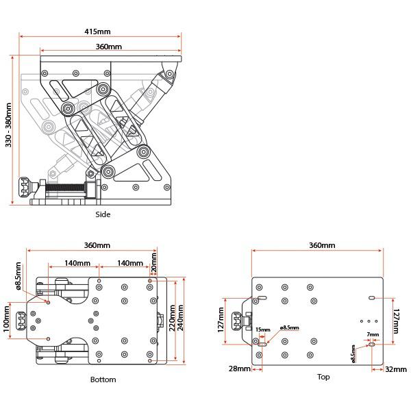 L380 Suspension Pedestal/Base - 330-380mm