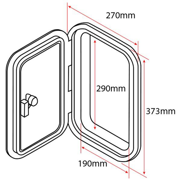 Hatch Access w/ Removable Hinge - Single Handle
