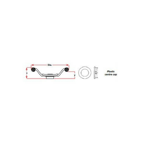 Steering Wheel - Laguna Four Spoke PVC - Dia: 335m - 13.2in