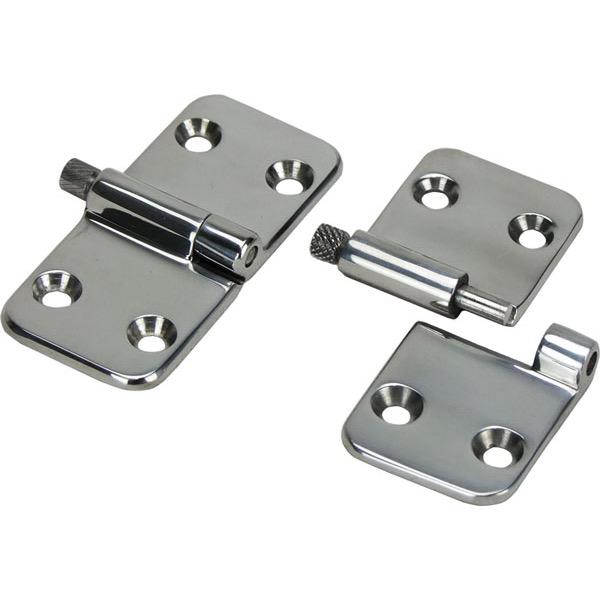Removable Spring Pin Low Profile Stainless Steel Hinge - 68mm(L) x 32mm(W) - 4 Holes