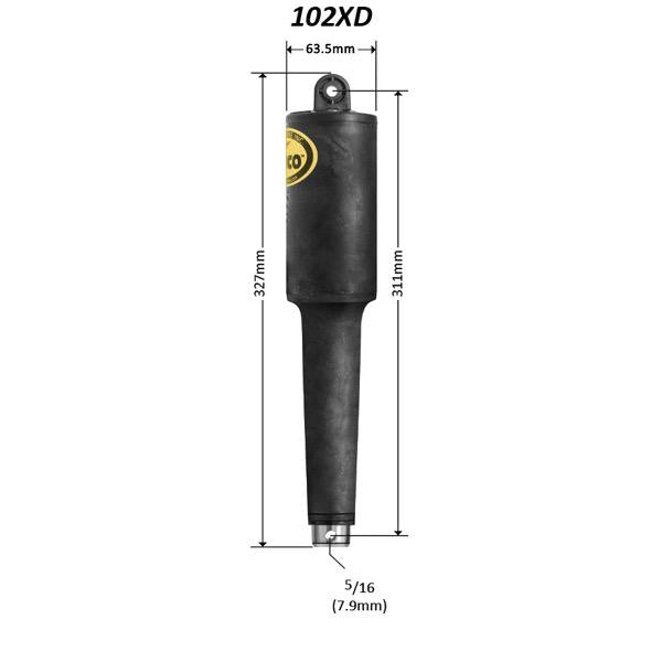 Trim Tab Electric Actuator "Fast" Series 102HD - 12V - Stroke: 108mm (4-1/4")