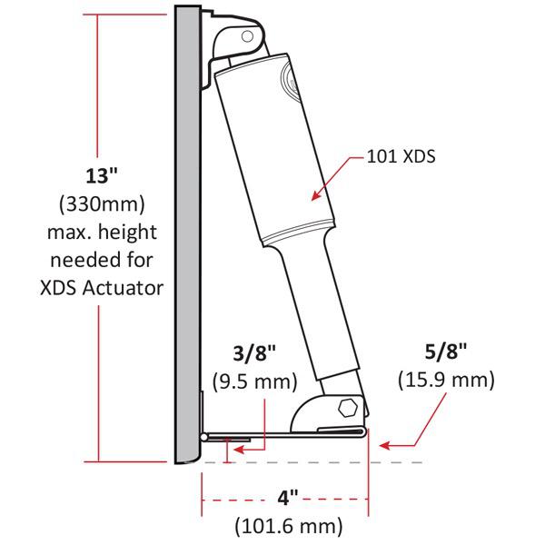 Trim Tab Limited Space Kit - Electro Polished - 4"(L) x 12"(W) - 12V (Switch Kit Required)