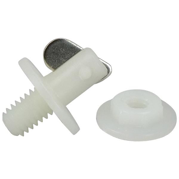 White Stayput Fastener - 22mm