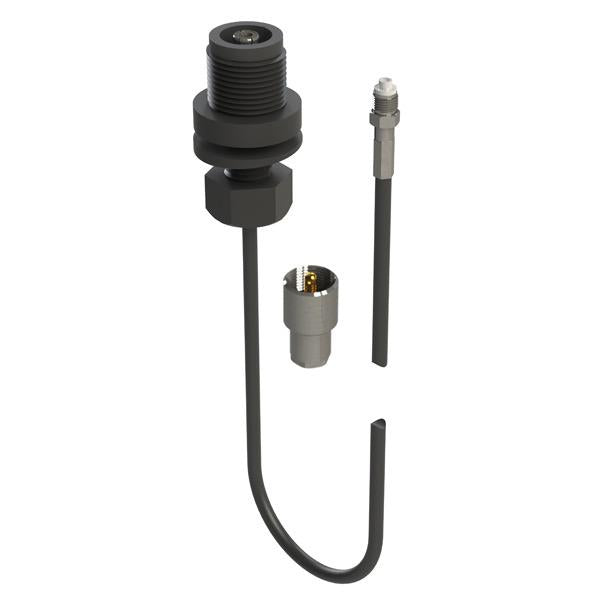 Seamaster Pro Black Antenna Base - Thru-Deck Mount - 5m Cable