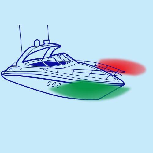 9-33 Volt 1 Nautical Mile L.E.D Port & Starboard Lamps with Coloured Lenses Blister Pack (Pair)