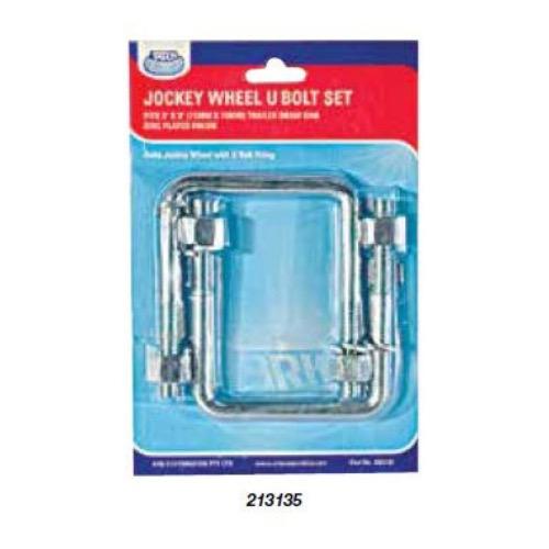 Jockey Wheel U Bolt - Pack Qty: 2 - Dia: 13mm - 75(W) x 100(L)mm