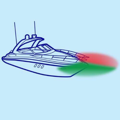 9-33V 2 Nautical Mile L.E.D BI-Colour Lamp White with Red/Green Lenses (Blister Pack of 1)