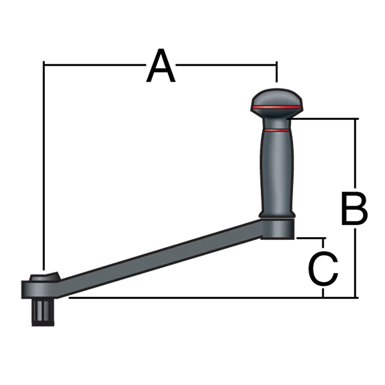 Bronze Lock-In Winch Handle - 203mm