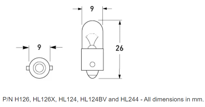 Hella - Bayonet Bulb 12V 4W BA9s