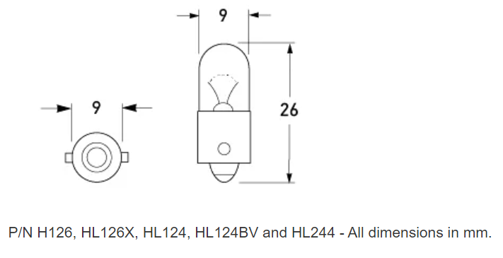 Hella - Bayonet Bulb 12V 6W BA9s - Plus 60%