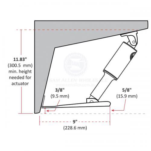 Trim Tab Reverse Mount Kit - Electro Polished - 9"(L) x 12"(W) - 12V (Switch Kit Required)