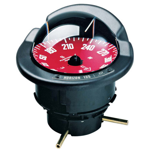 Horizon 135 Power & Sailboat Compass - Black - Flush Mount - With Red Card