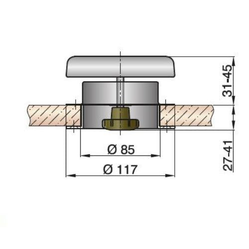 Mushroom Ventilator - Free flow area: 30cm2