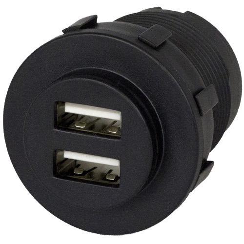 Suitars Dual USB Socket Illuminated -12/24V