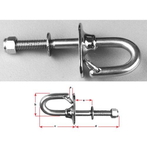 Ski Tow Hook - Stainless Steel - 9mm Mount Bolt