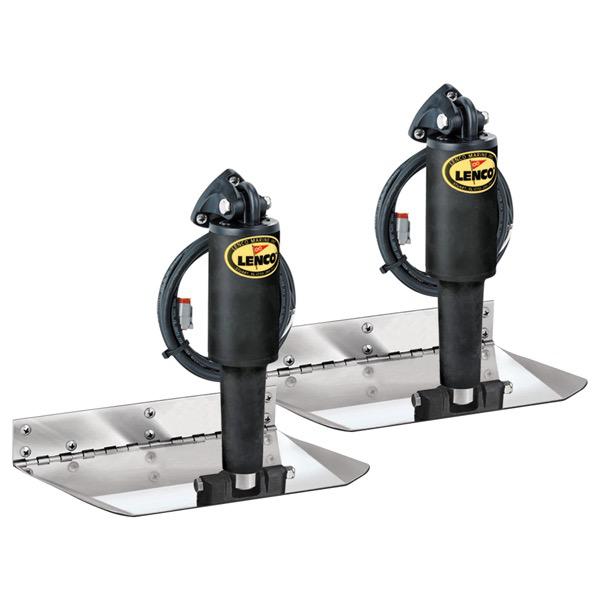 Trim Tab Reverse Mount Kit - Electro Polished - 9"(L) x 12"(W) - 12V (Switch Kit Required)