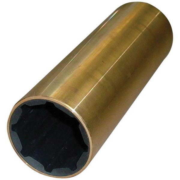Imperial Brass Rubber Bearing - Italian Made - Shaft Dia: 2-3/8" - External Dia: 3-1/4" - Length: 9-1/2"