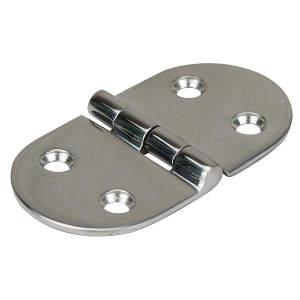 Cast Stainless Steel Hinge - Oval - 75mm(L) x 38mm(W) - 4 Holes