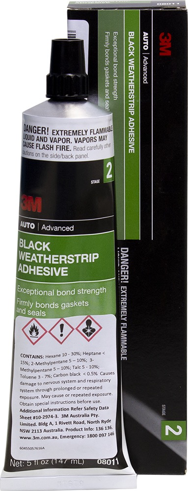 Black Super Weatherstrip Adhesive