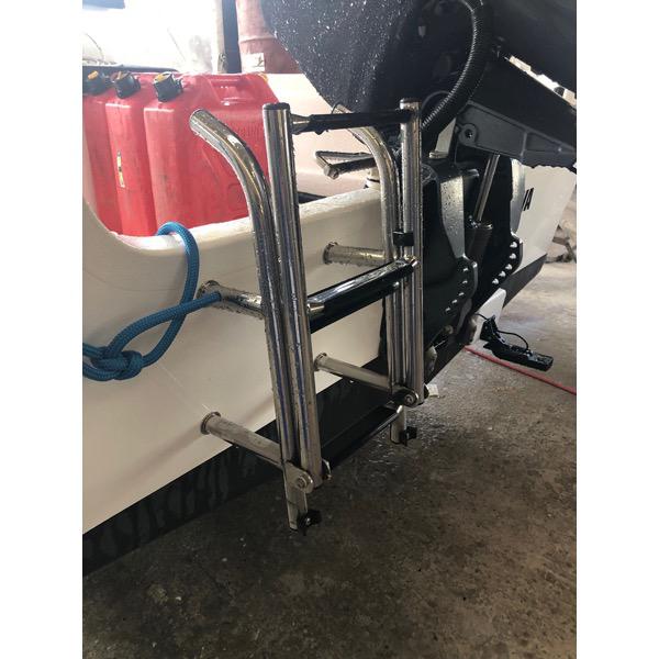 Stainless Steel Folding Transom Mount Ladder