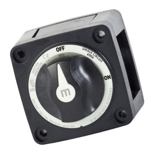 M Series Battery Switch On/Off W/ Knob - Black (Bulked)